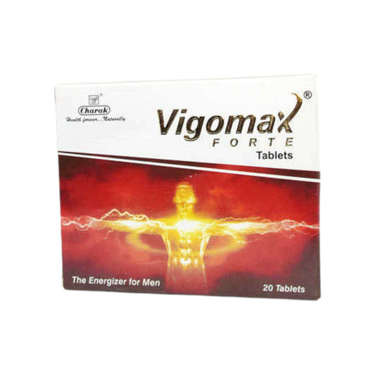 Image of Charak Vigomax Forte 20 Tablets: Enhances male sexual performance and improves erectile function naturally.