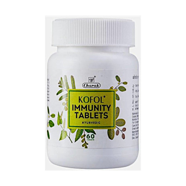 Image: Charak Kofol Immunity 60 Tablets: Ayurvedic defense, aids recovery, boosts well-being.