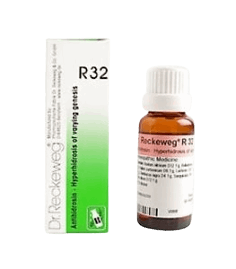 Image for DR. RECKEWEG R32 - Antihidrosin Hyperhidrosis Drops 22 ml - For excessive sweating, climacteric flushing, and acute illness-related perspiration.