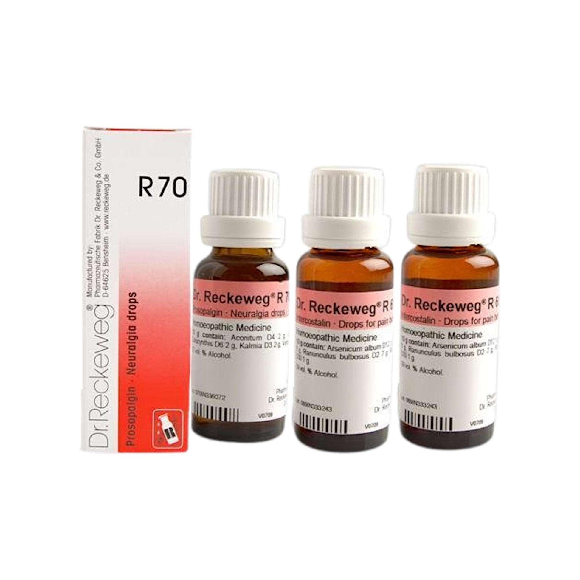 Image: DR. RECKEWEG R70 - Prosopalgin Neuralgia Drops - Natural relief for facial neuralgia pain.