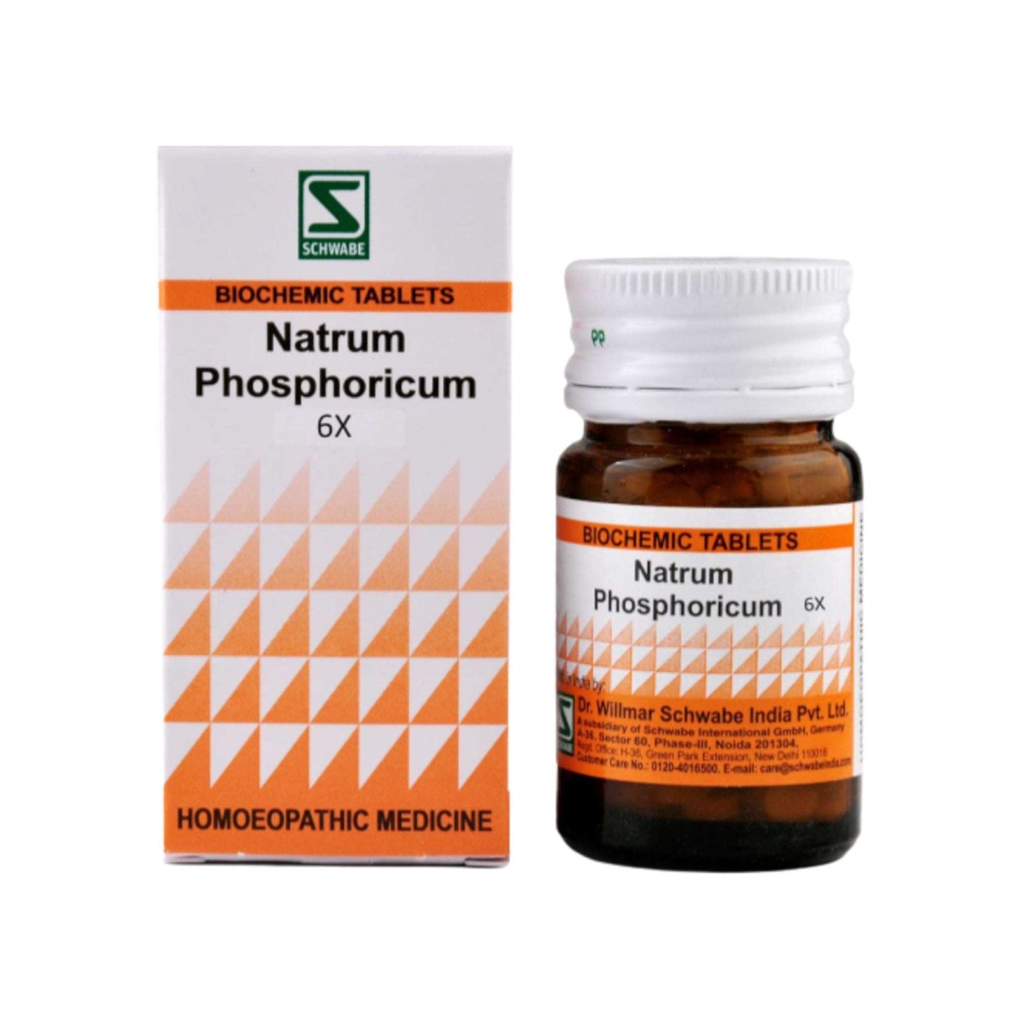 Image: Dr. Schwabe Homeopathy Natrium Phosphoricum 6x Tablets 20 g - A remedy for digestive health and acid-alkaline balance.