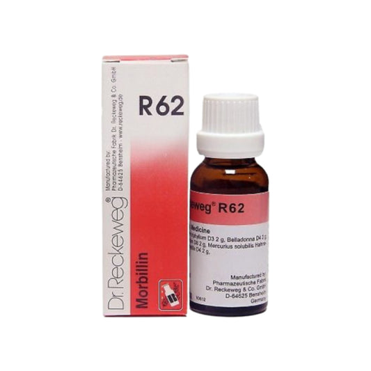 Image: DR. RECKEWEG R62 - Morbilin Eye Drops 22 ml - A natural remedy for eye discomfort, itching, redness, and inflammation.