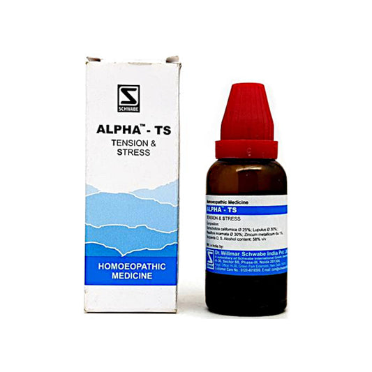 Image: Dr. Schwabe Alpha-TS Drops 30 ml: Relieves teething troubles and soothes gum inflammation in infants and children."