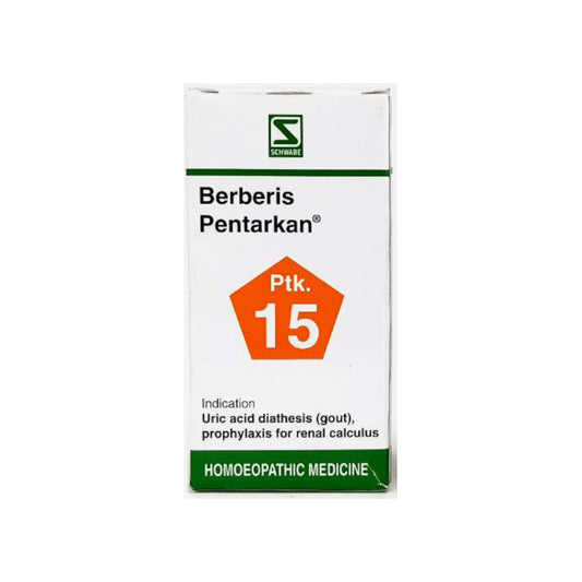 "Image: Dr. Schwabe Berberis Pentarkan Tablets 20 g: Homeopathic remedy for kidney and urinary health."