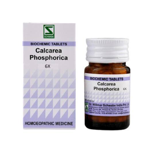 Image: Dr. Schwabe Homeopathy Calcarea Phosphorica 6x Tablets 20 g - Bone and teeth support, growth, and skeletal health.