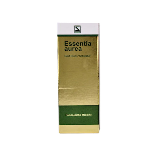 Image: Dr. Schwabe Essentia Aurea Gold Drops 30 ml: Support for heart health, palpitations, chest pain, and weakness.