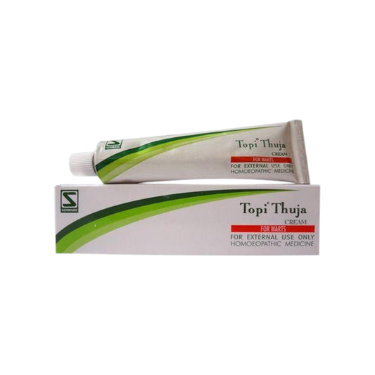 Image: Dr. Schwabe Homeopathy Topi Thuja Cream 25 g - A remedy for warts, genital warts, and fungal skin infections.