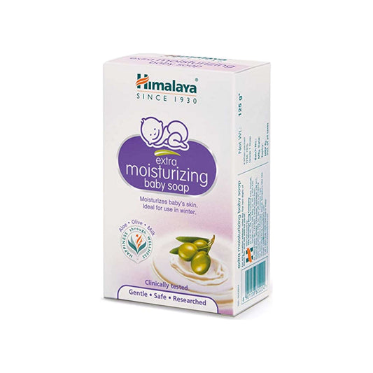 Image: Himalaya Herbals Extra-Moisturizing Baby Soap 125 g: Gentle cleansing, skin nourishment, and ideal for winter.