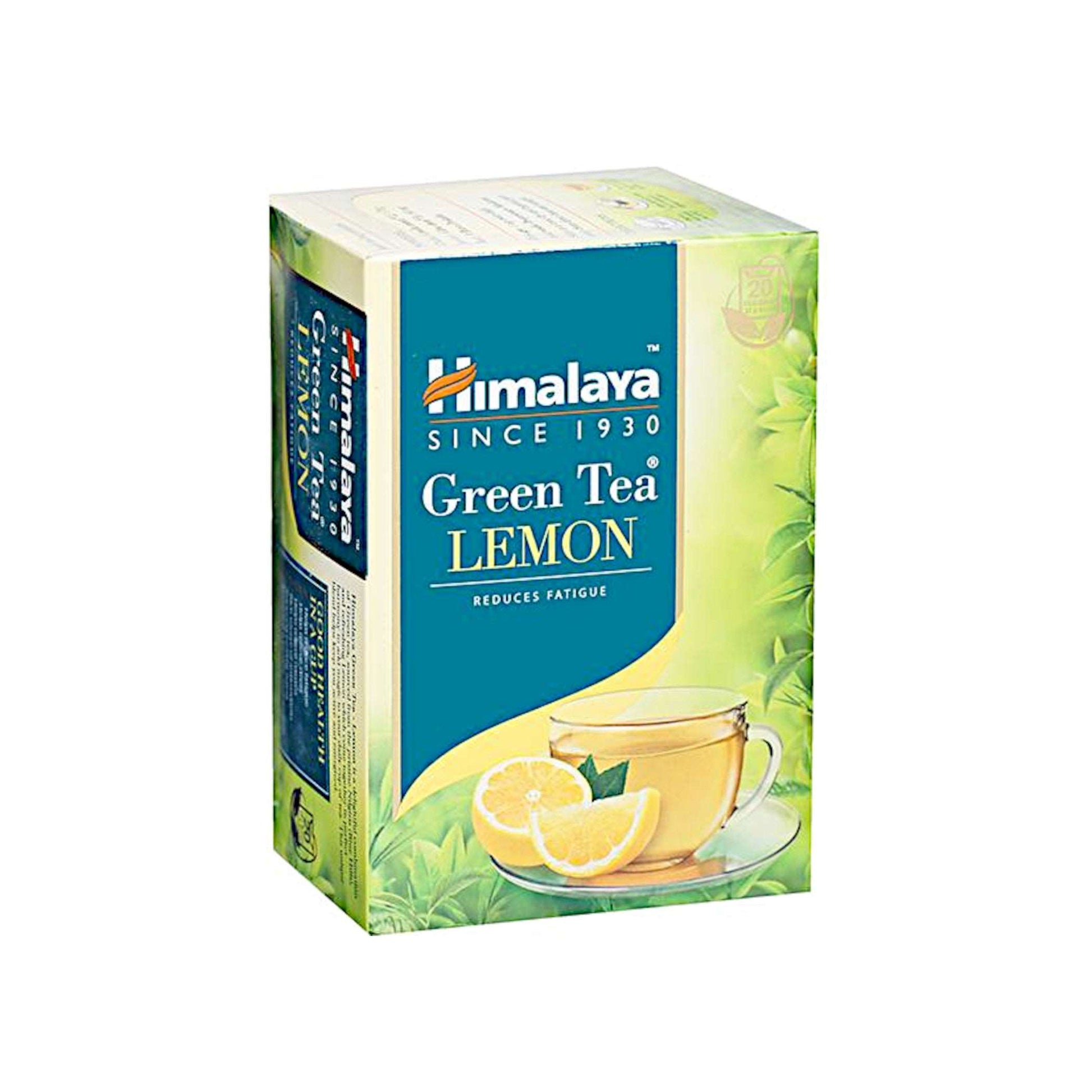 Image: Himalaya Herbals Green Tea Lemon 20 Teabags: Energizing, stress-relief, and metabolism support.