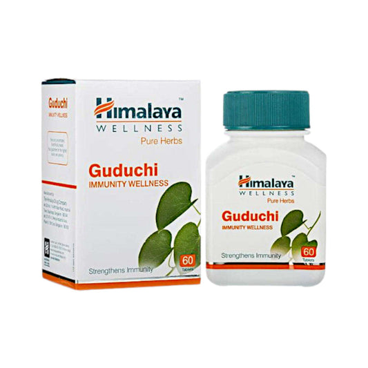 Image: Himalaya Herbals Guduchi 60 Tablets: Diverse health benefits, including immune support, liver health, and stress relief.