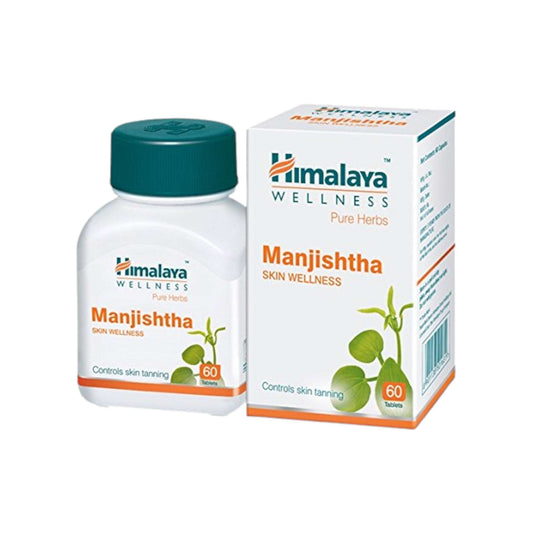 Image: Himalaya Herbals Manjishtha 60 Tablets: Ayurvedic blood purifier for skin health, addressing various skin disorders.