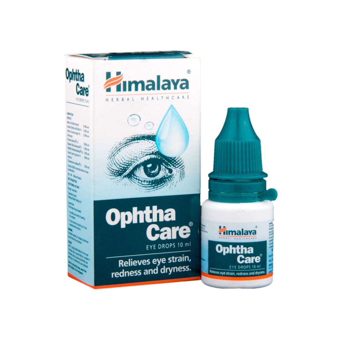 Image: Himalaya Herbals Ophthacare Eye Drops 10 ml: Soothing relief for eye irritations, inflammation, and eye strain.