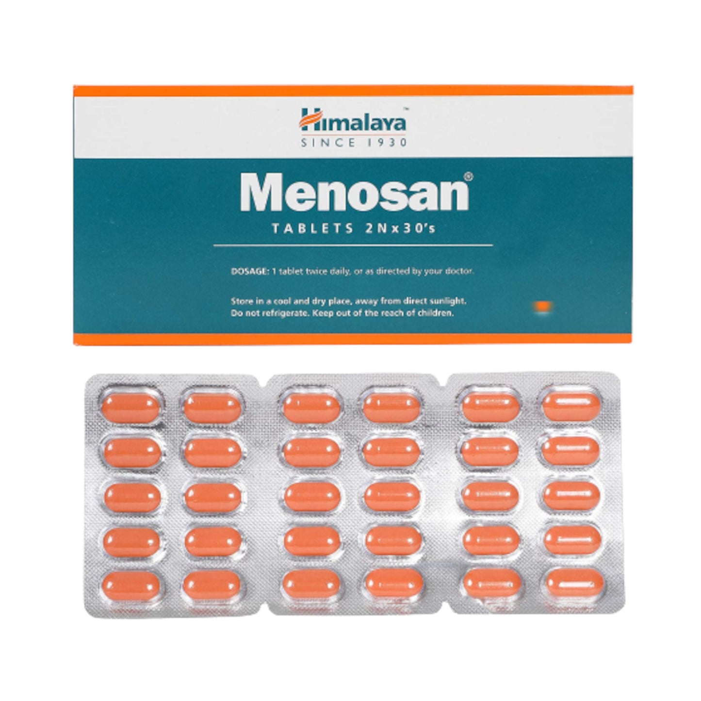Image: Himalaya Herbals Menosan 30 Tablets: Support for menopausal discomfort and symptoms, a safe alternative to HRT."