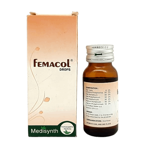 Image: Medisynth Femacol Drops 30 ml - For uterine and menstrual issues in women.