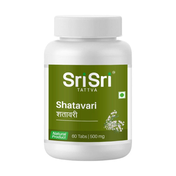 Image: Sri Sri Ayurveda Shatavari 60 Tablets - Ayurvedic Rejuvenation and Wellness Support.