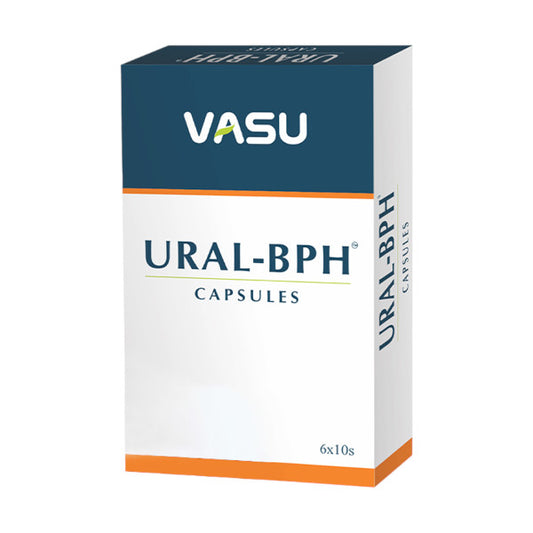 Image: Vasu Healthcare Ural BPH 60 Capsules: Clinically proven relief for BPH symptoms with ayurvedic ingredients.