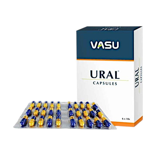 Image: Vasu Healthcare Ural 60 Capsules: Ayurvedic Kidney Stone Support.