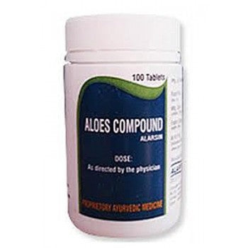 Image: Alarsin - Aloes Compound 100 Tablets: Ayurvedic Support for Female Fertility and Menstrual Health.