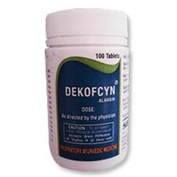 Image: Alarsin - Dekofcyn 100 Tablets: Ayurvedic Respiratory Support for Well-Being.