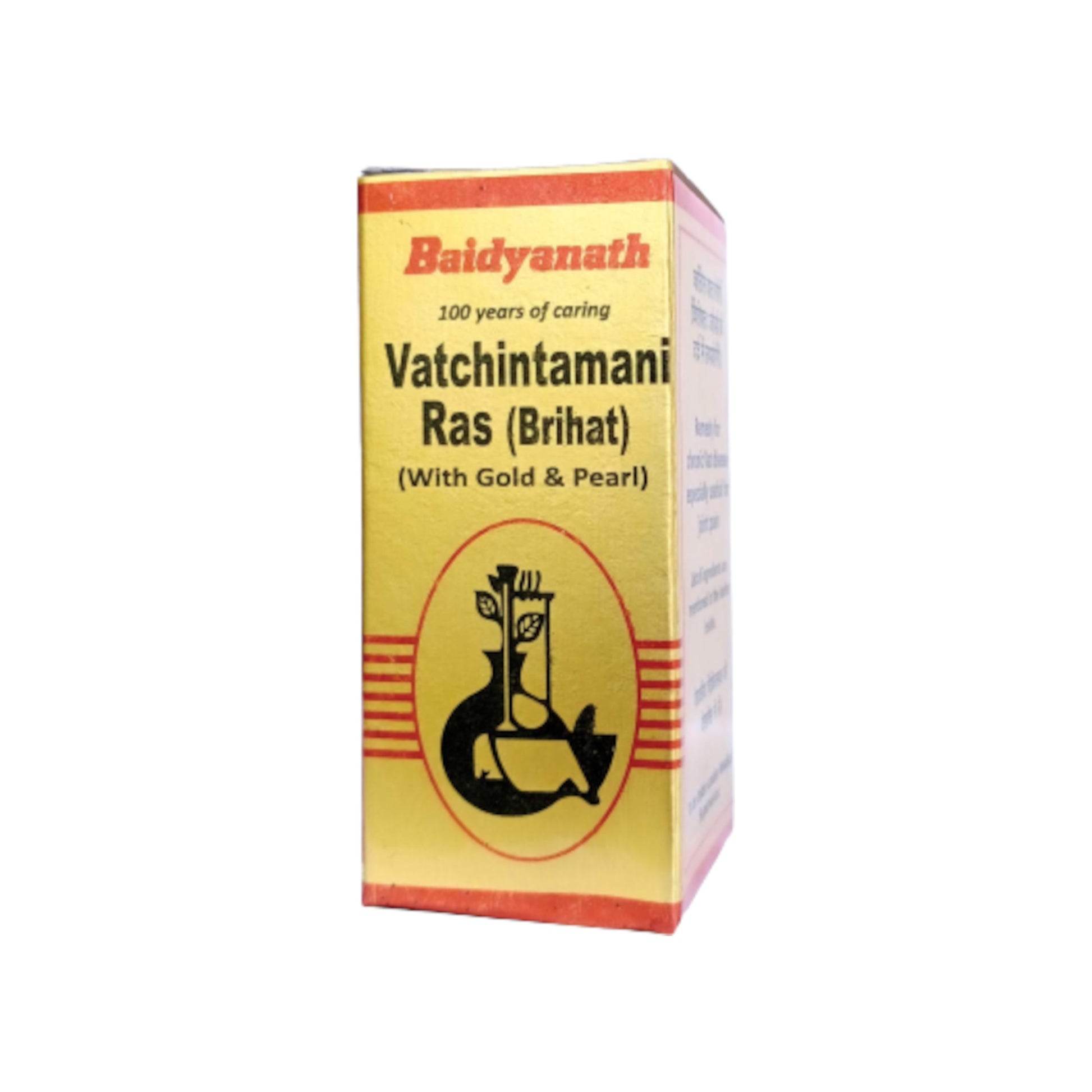 Image:  Baidyanath Vat Chintamani Ras with Gold 25 Tablets: Vata Dosha remedy.