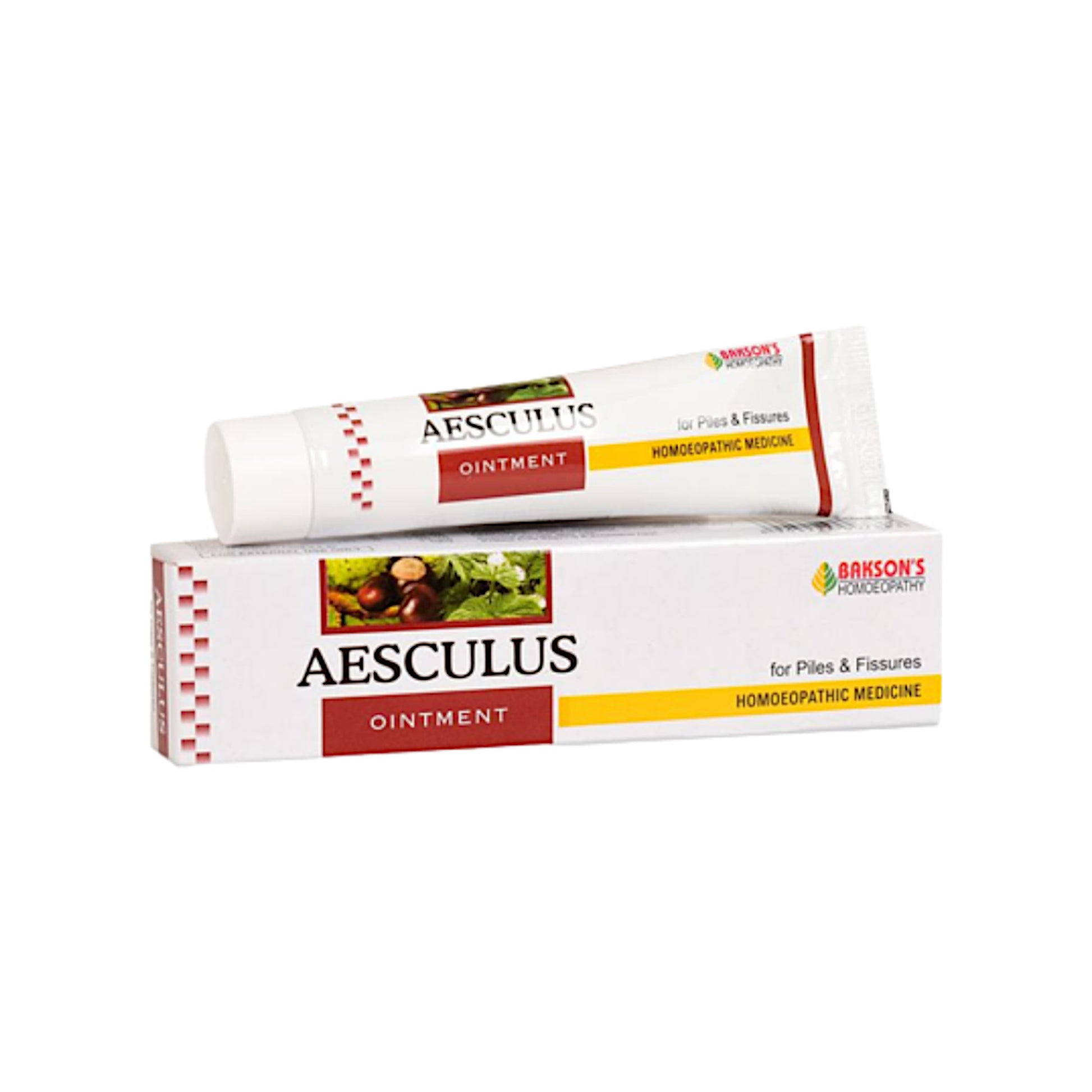 Image Bakson's Aesculus Ointment 25 g:  Homeopathic relief for hemorrhoids and venous health.