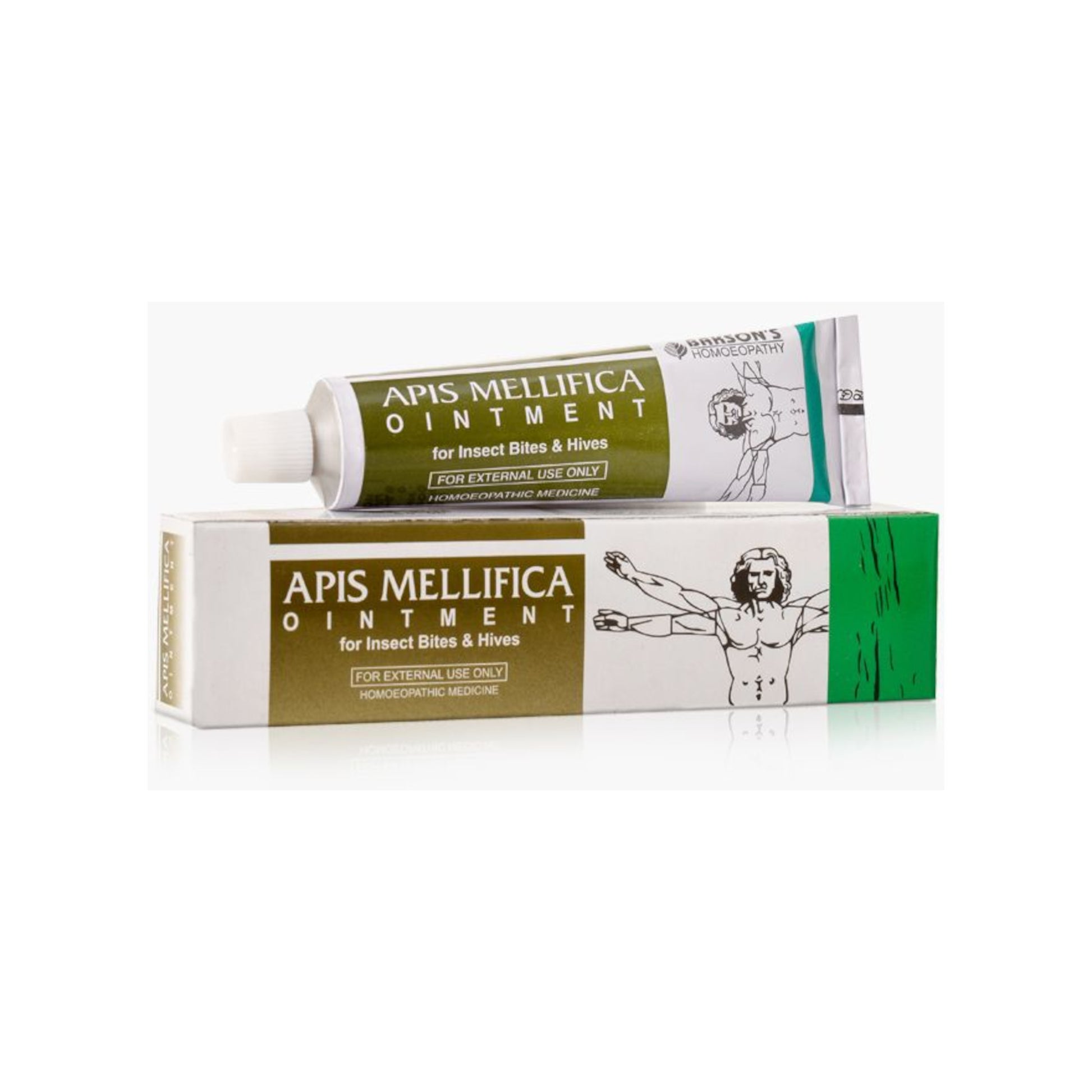 Image: Bakson's Apis Mellifica Ointment 25 g: Homeopathic remedy for skin irritations, redness, itching, and swelling. 