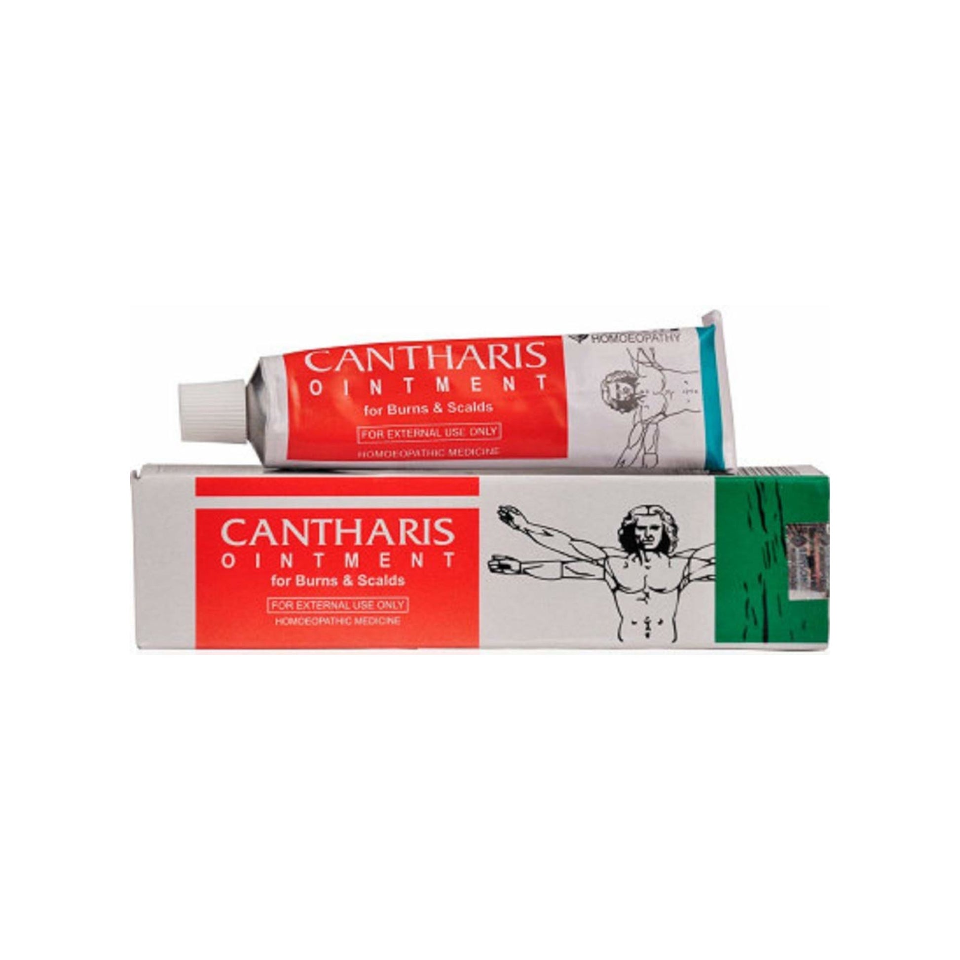 Image: Bakson's Cantharis Ointment: Relief for burns, scalds, and skin irritations.