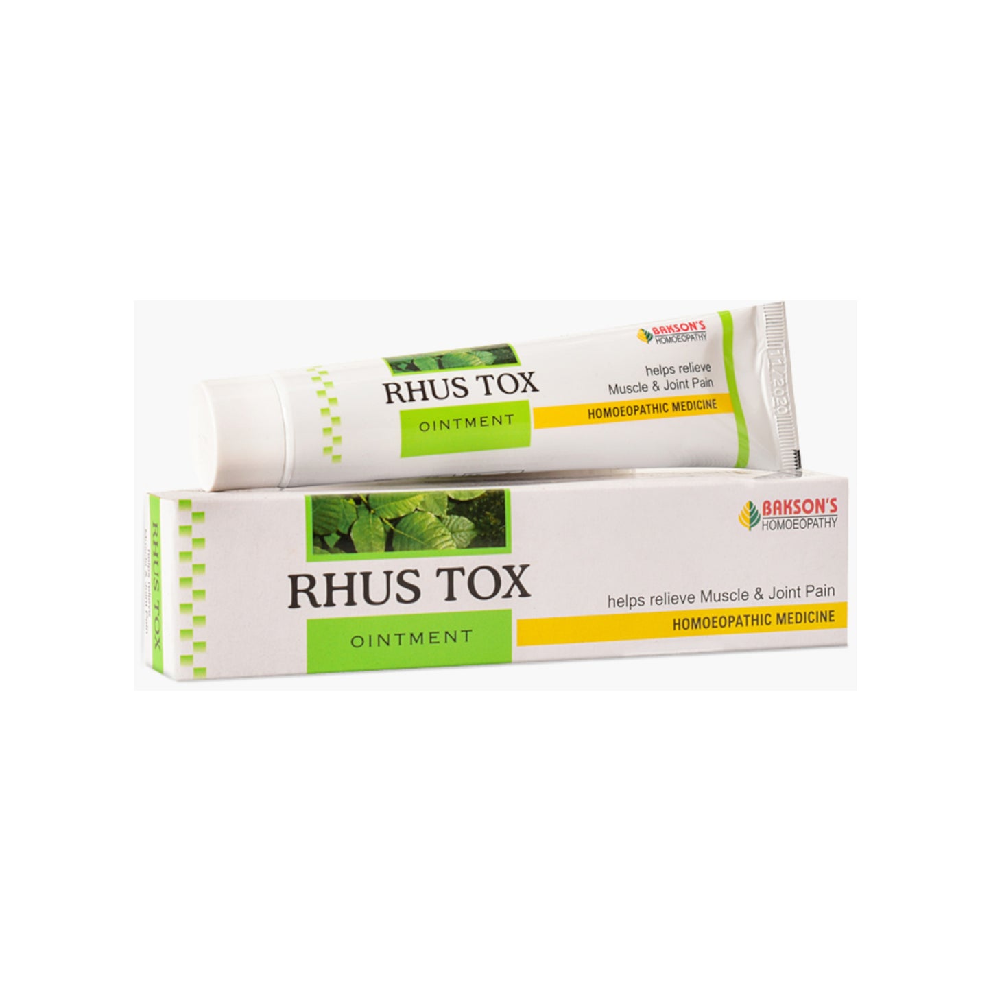 Image: Bakson's Rhus Tox Ointment 25 g: Relief for joint and muscle pain, stiffness, and rheumatism.
