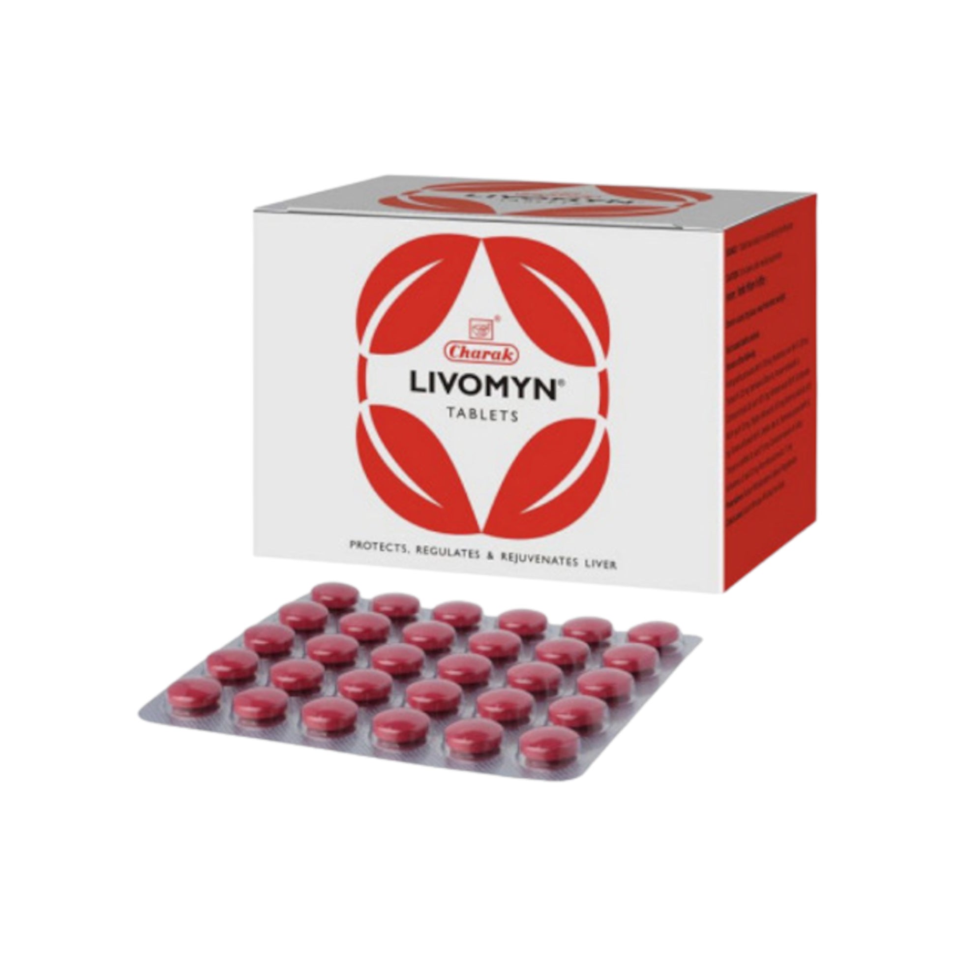 Image of Charak - Livomyn: Ayurvedic liver support for hepatitis, cirrhosis, and more in 30 Tablets.
