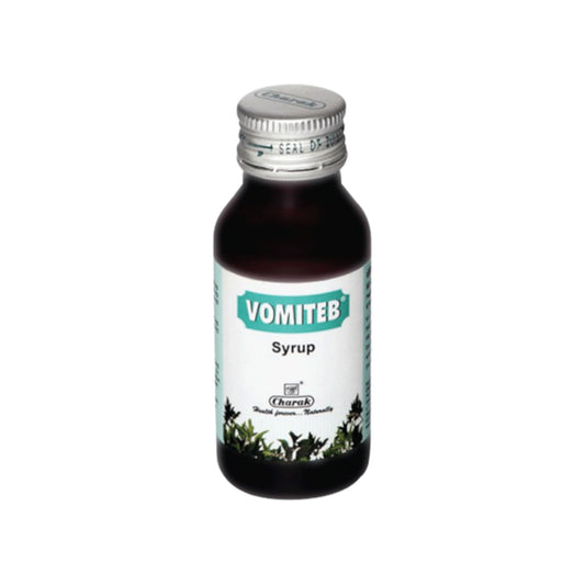 Image of Charak Vomiteb Syrup 60 ml: Rapid Relief for Nausea and Vomiting.