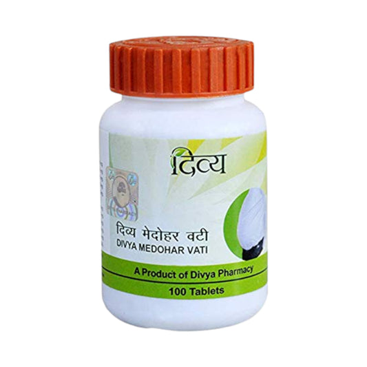 Image for Divya Patanjali Medohar Vati Tablets - 100 Tablets. Ayurvedic weight management support with traditional herbs.