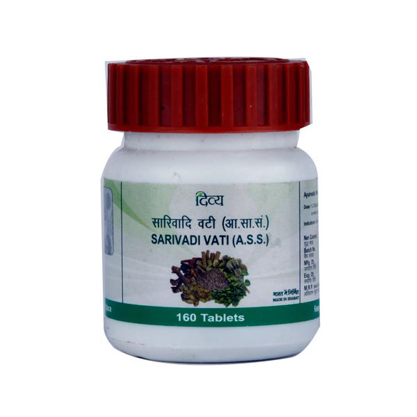 Image for Divya Patanjali Sarivadi Vati 160 Tablets: Ayurvedic oral health remedy with Sariva and traditional herbs.
