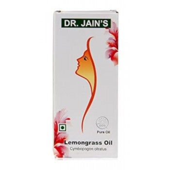 Image for Dr. Jain's Lemongrass Oil - 10 ml. Versatile essential oil for skin, cold relief, and more.
