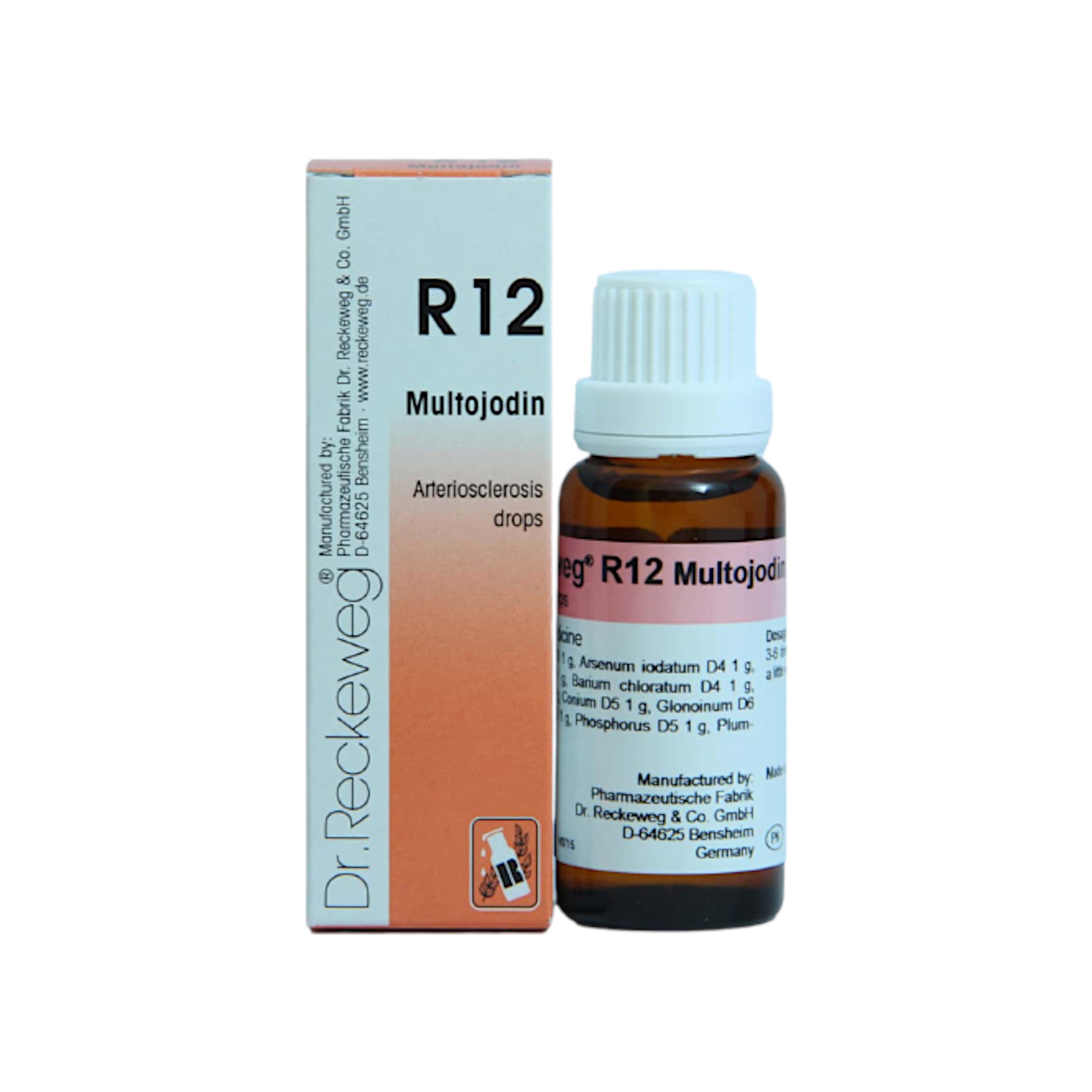 Image for DR. RECKEWEG R12 - Calcification Drops 22 ml: Homeopathic solution for climacteric and female organ issues.
