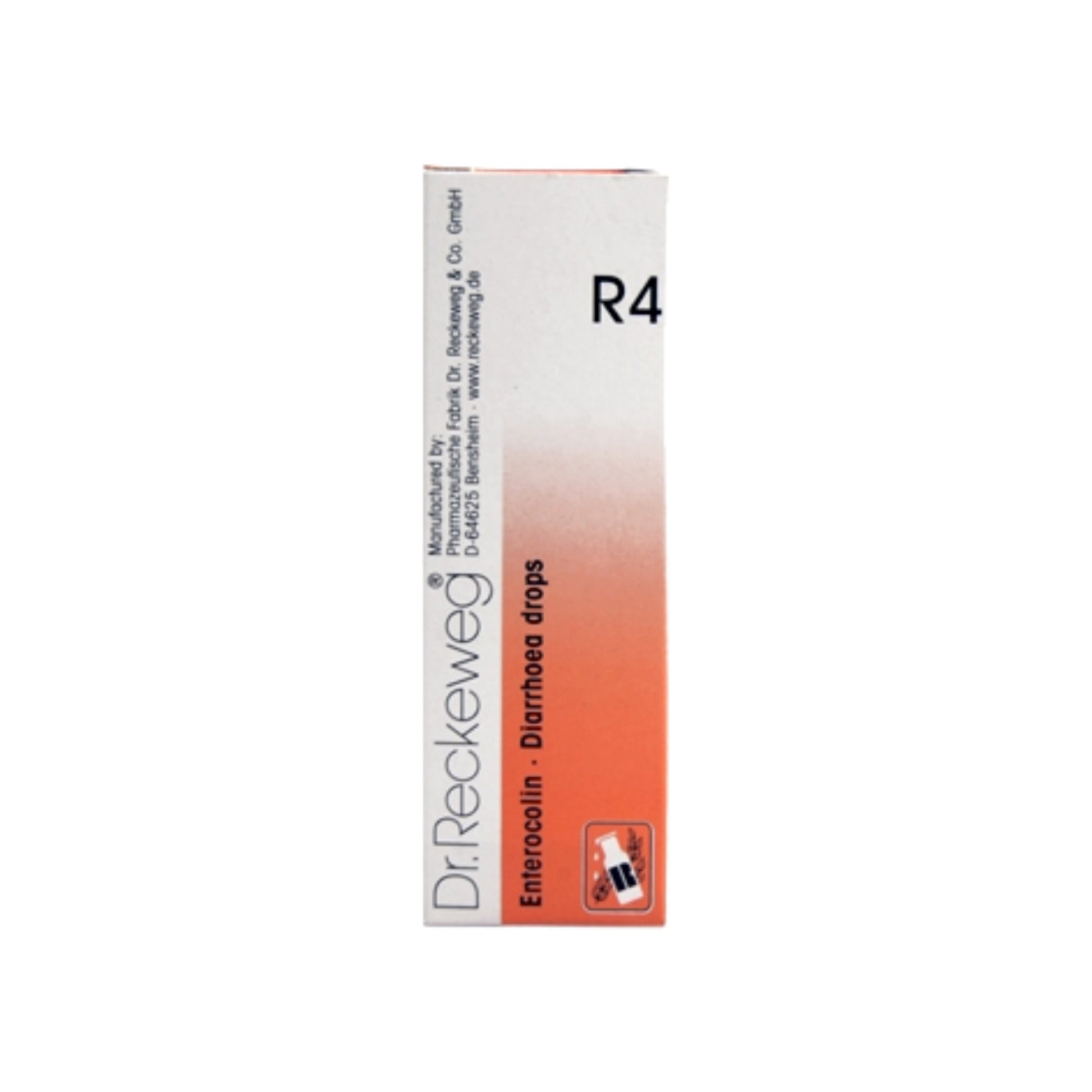 Image for DR. RECKEWEG R4 - Diarrhea Drops 22 ml: Effective homeopathic treatment for diarrhea and intestinal spasms