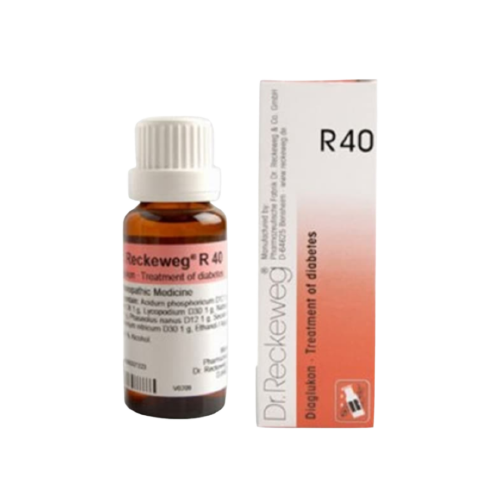 Image for DR. RECKEWEG R40 - Diaglucon Diabetes Drops 22 ml: Homeopathic remedy for diabetes and related symptoms.