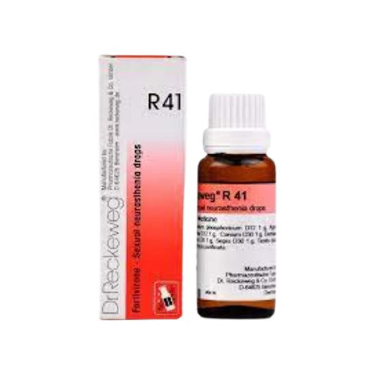Image for DR. RECKEWEG R41 - Sexual Weakness Drops 22 ml: Homeopathic remedy for sexual dysfunction and related conditions in men.