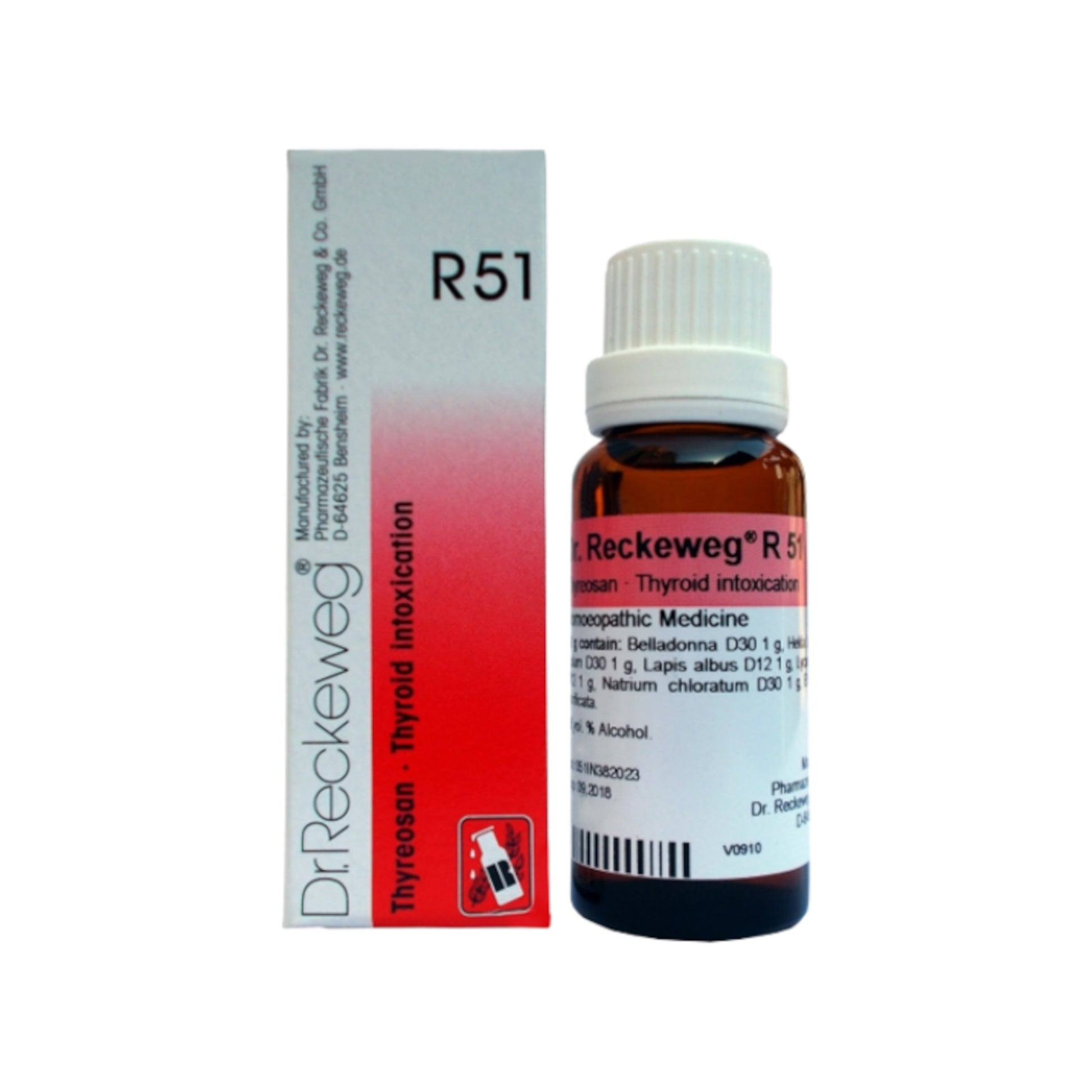 Image: DR. RECKEWEG R51 - Thyreosan Thyroid Intoxication 22 ml - A natural remedy for thyroid-related symptoms.