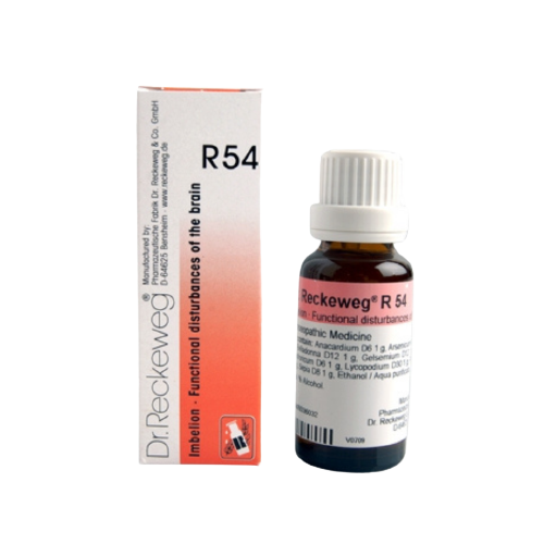 "Image: DR. RECKEWEG R54 - Imbelion Brain Drops 22 ml - Enhance mental clarity and support cognitive well-being naturally."
