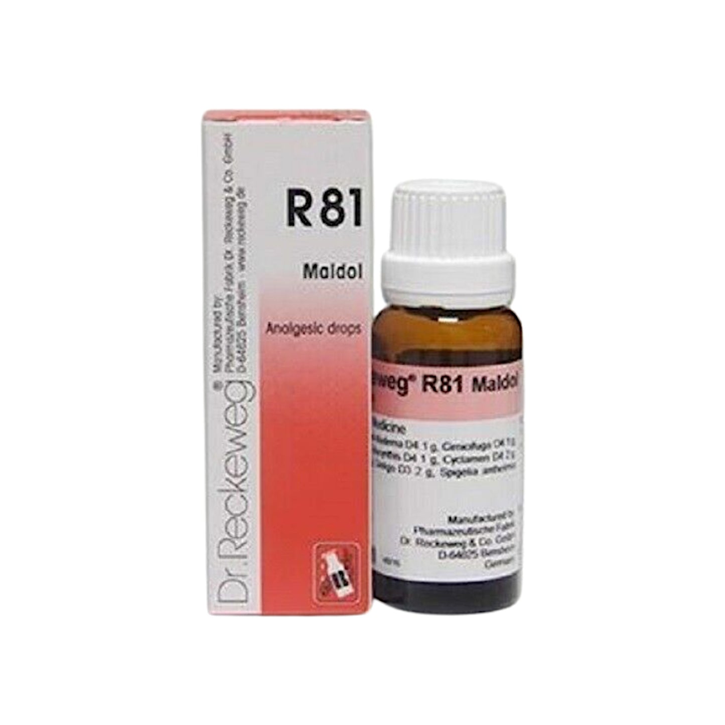 Image: DR. RECKEWEG R81 - Maldol Analgesic Drops 22 ml - Natural relief for various types of pain.