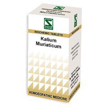 Image: Dr. Schwabe Homeopathy Kalium Muriaticum 6x Tablets 20 g - A remedy for respiratory and digestive conditions.