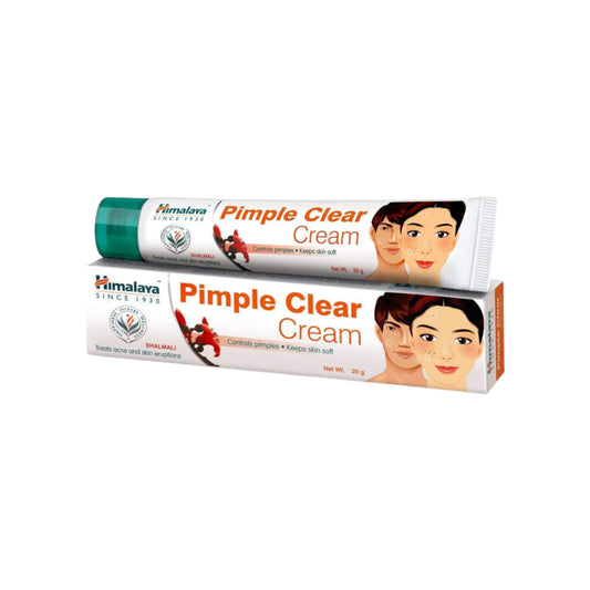 Image: Himalaya Herbals Pimple Clear Cream 20 g: Herbal acne treatment, clears spots, and promotes healing.