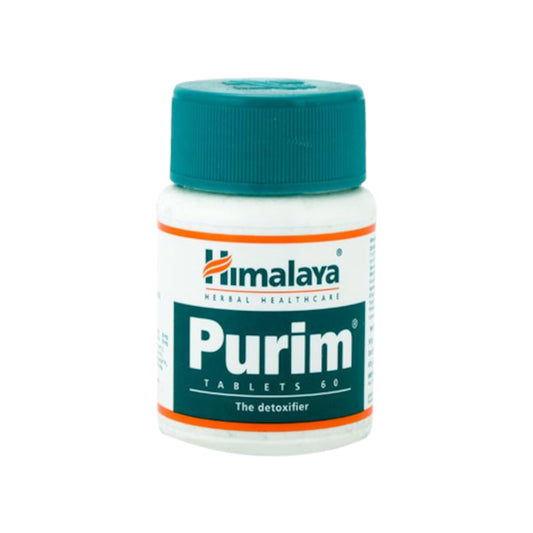 Image: Himalaya Purim 60 Tablets: Ayurvedic remedy for skin infections and liver health.