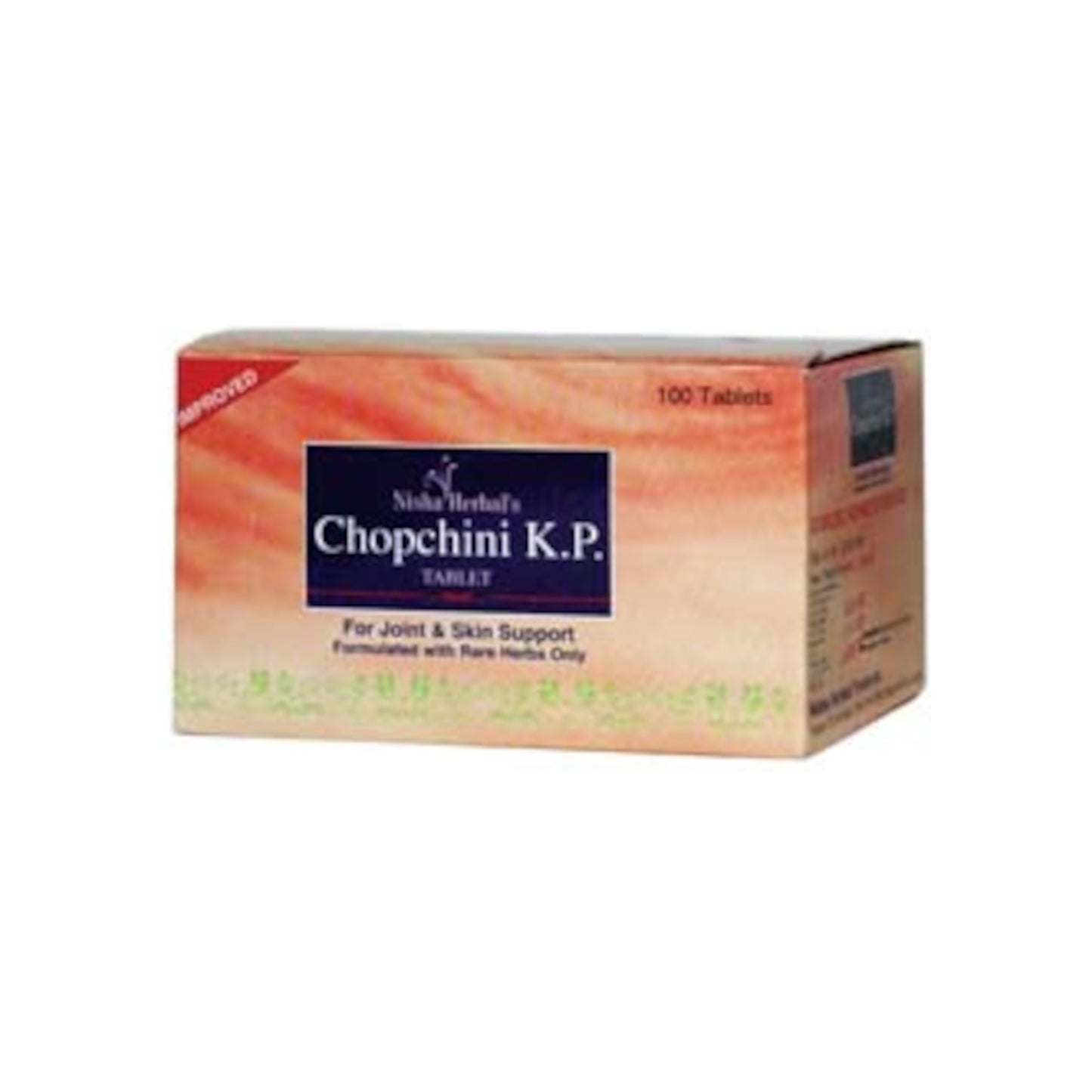 Image: Nisha Herbals - Chopchini K.P. 60 Tablets - Joint and skin support with rare herbs.