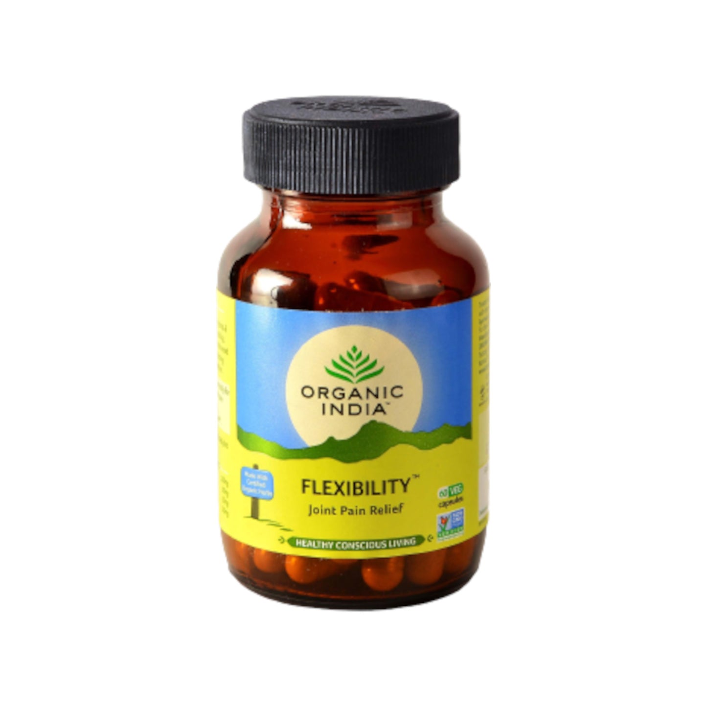 Image: Organic India Flexibility 60 Capsules - Supports joint health, reduces inflammation, and improves flexibility.