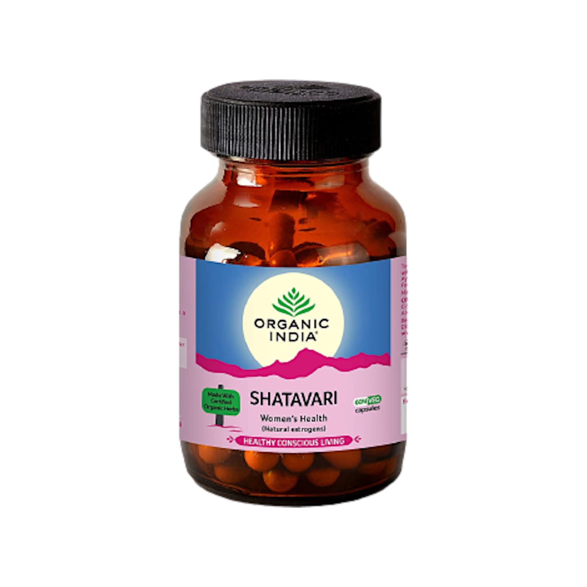 Image: Organic India Shatavari 60 Capsules: Support for female health, hormones, and menopause.