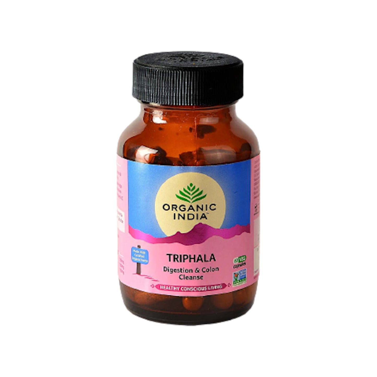 Image: Organic India Triphala 60 Capsules - Natural Digestive Support.
