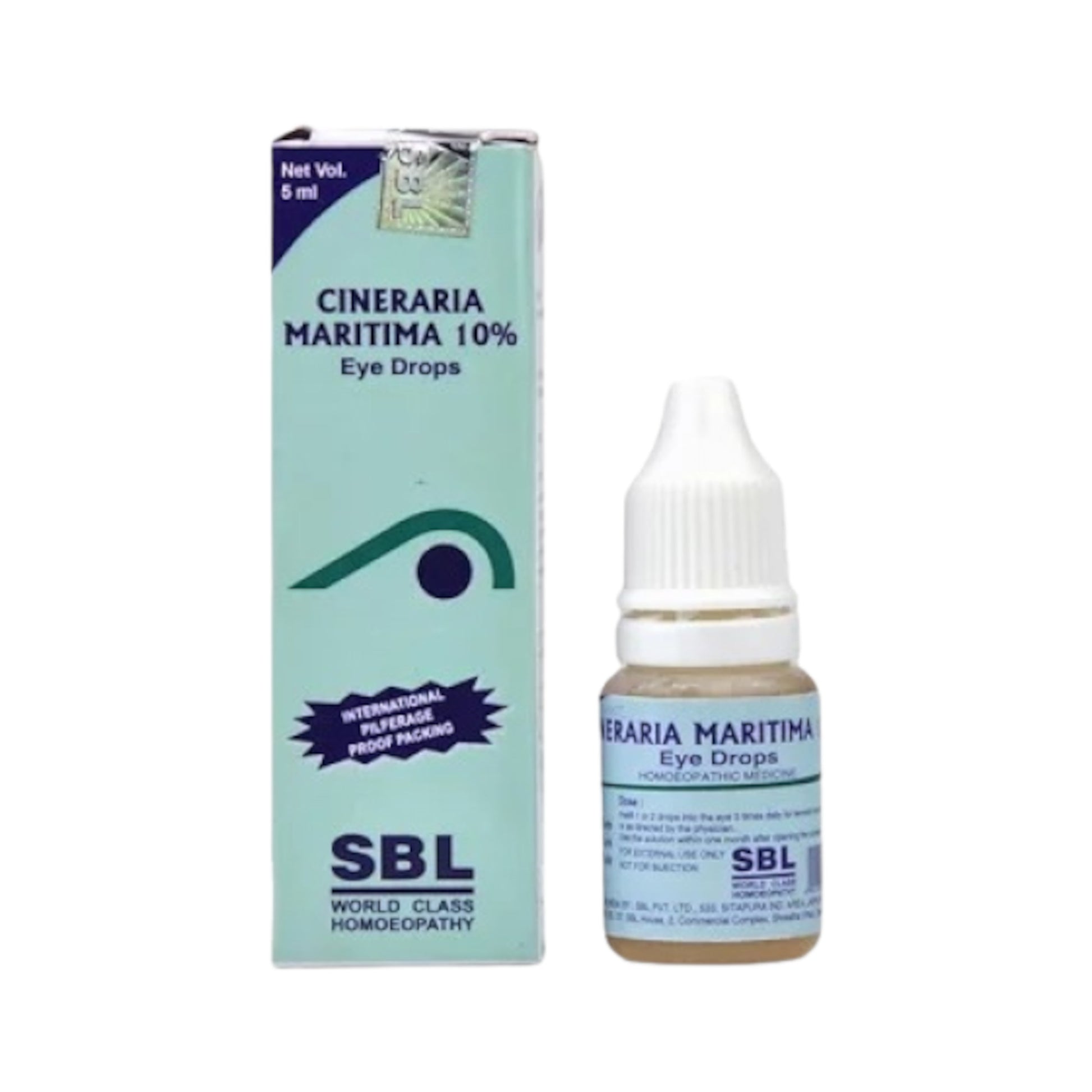 Image: SBL Cineraria Maritima Eye Drops 10 ml - Homeopathic Cataract Solution.