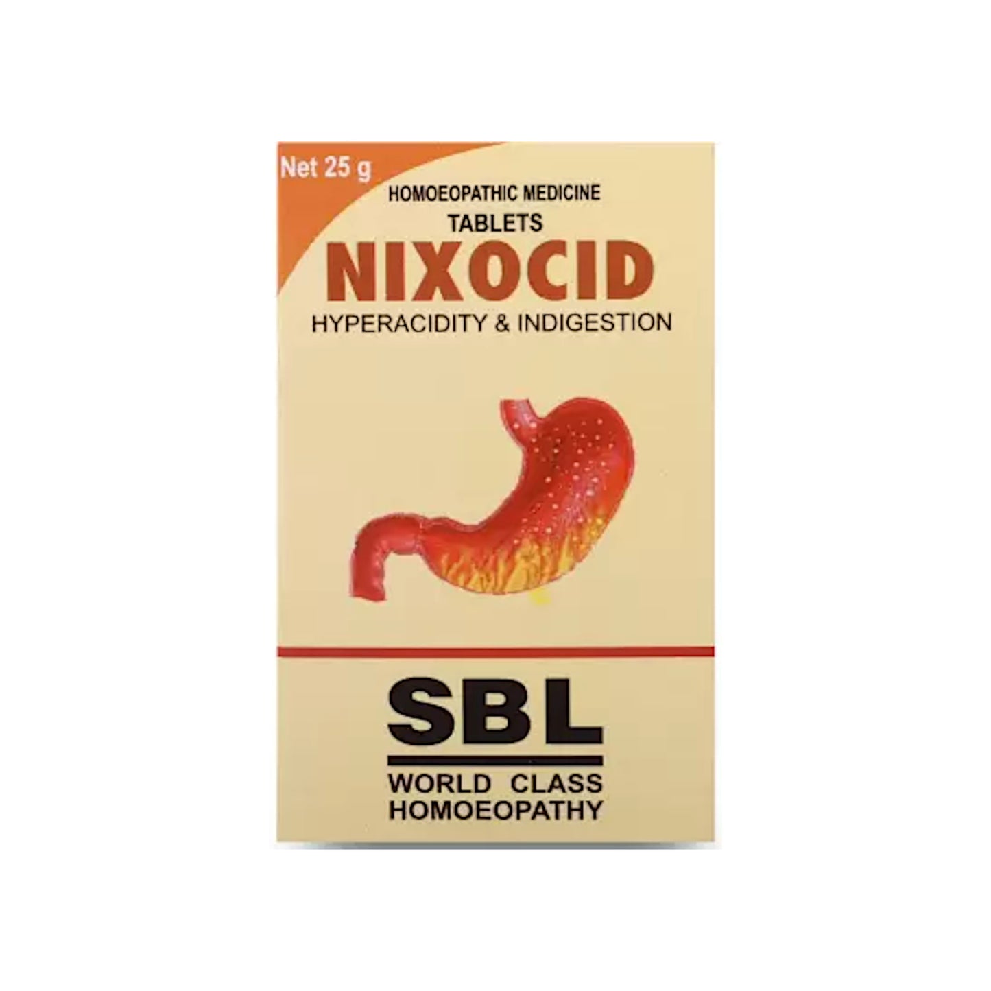  Image: SBL Nixocid 250 Tablets - Homeopathic Relief for Hyperacidity."